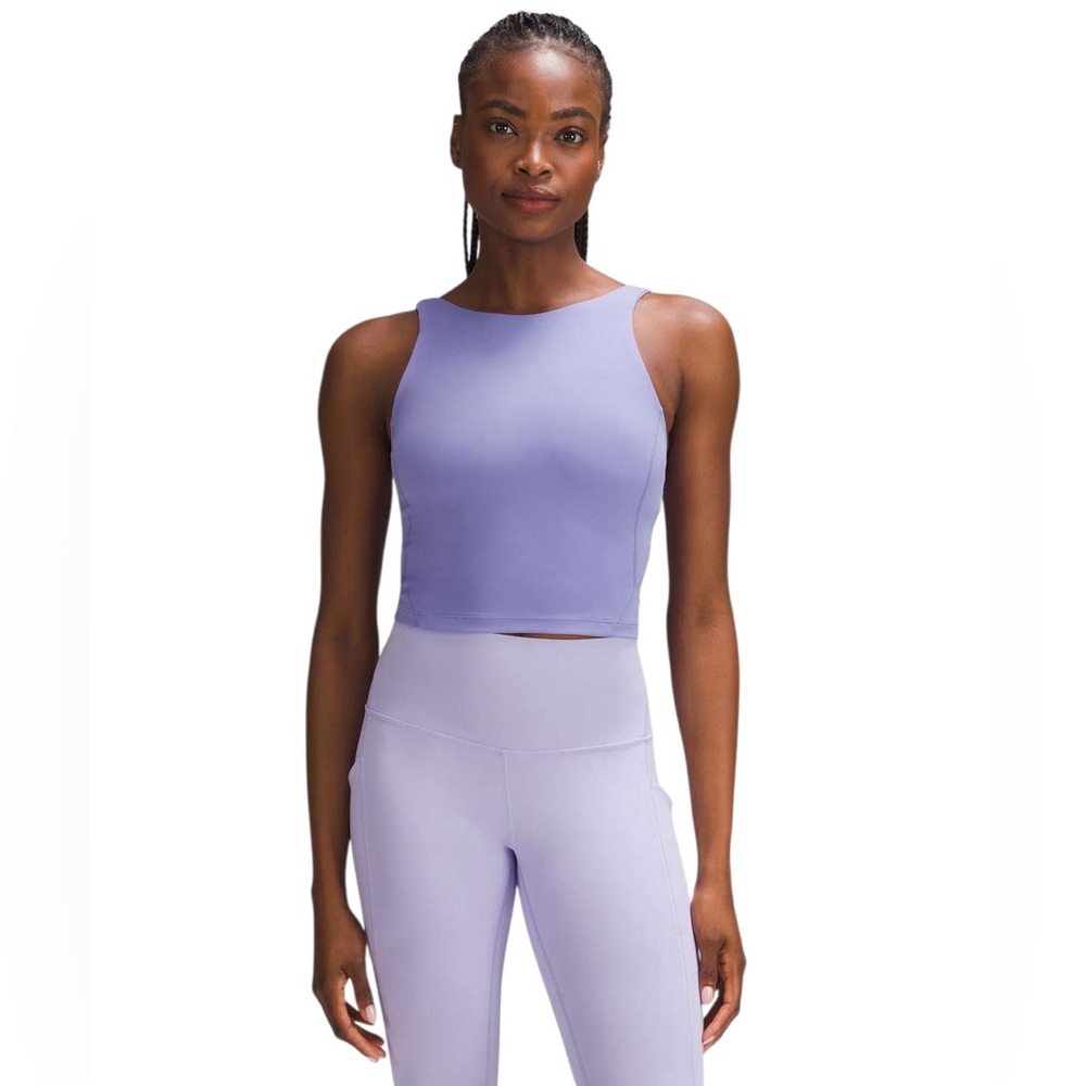 NWT – Lululemon – Align High-Neck Tank Top – Dark Lavender Cropped Yoga – Sz. 6
